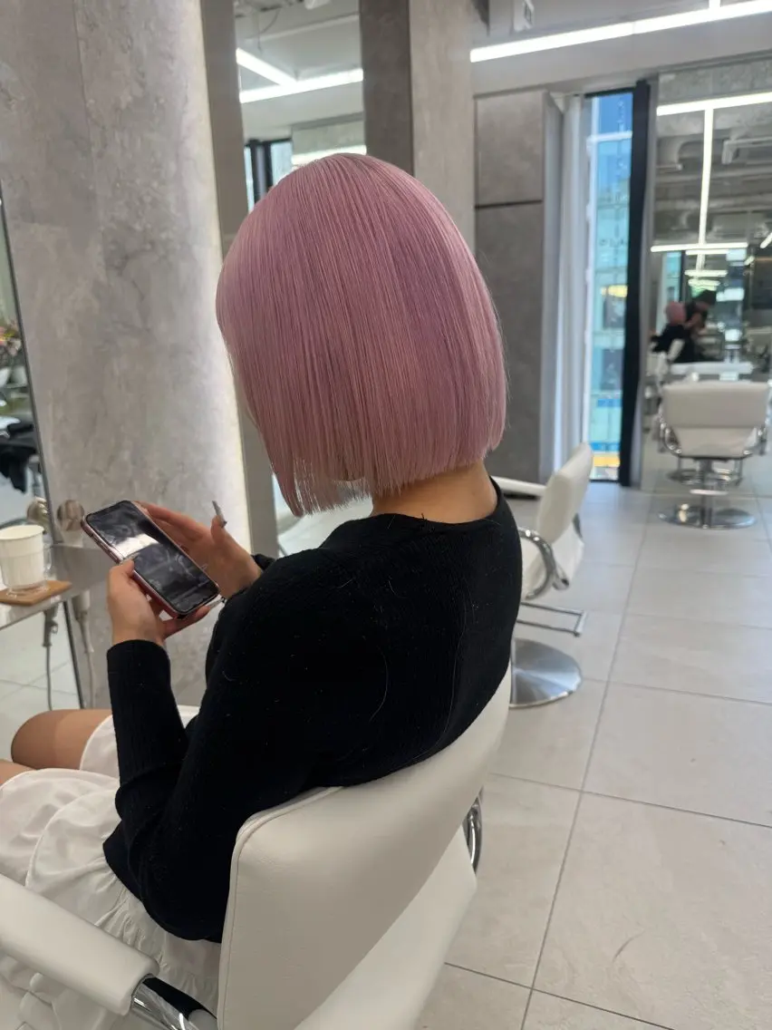 ショート カラー ヘアカラー ヘアセット 栄美容師/kiti /ボブ/ケントのヘアスタイル