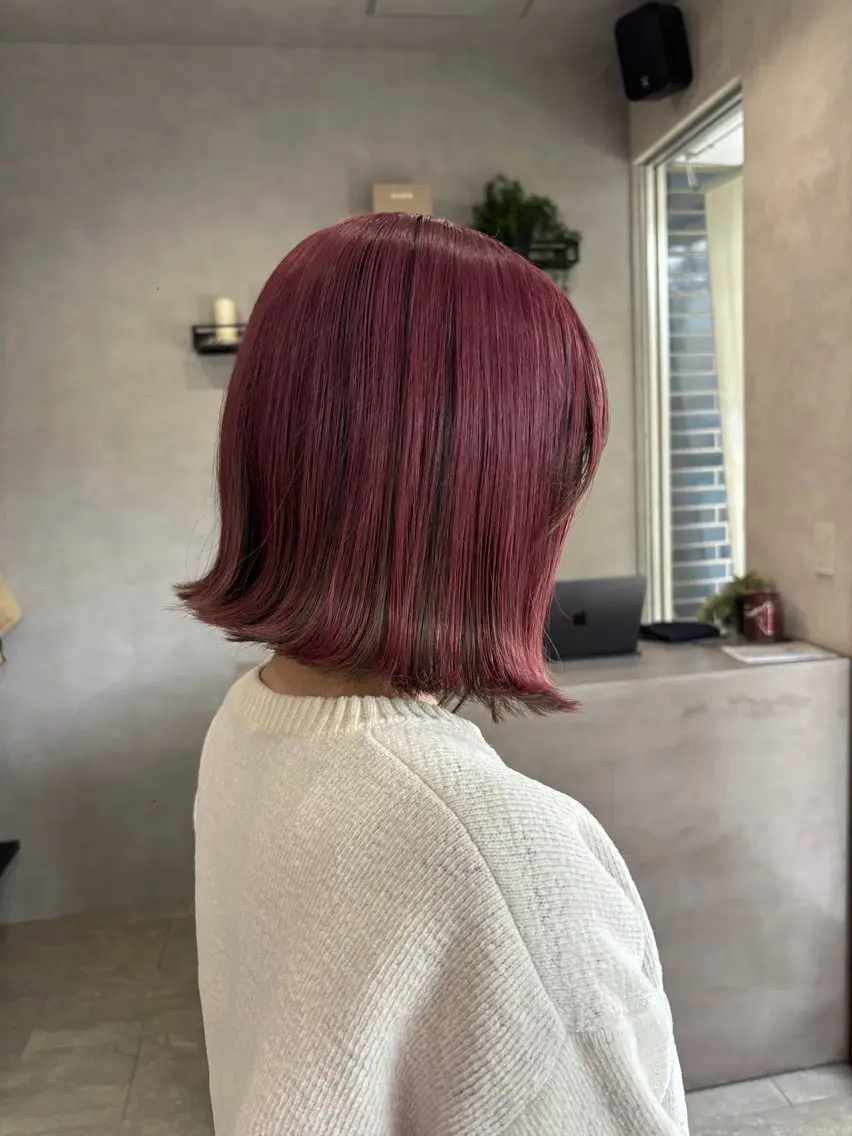 ミディアム ヘアカラー 鵜澤 華乃音のヘアスタイル