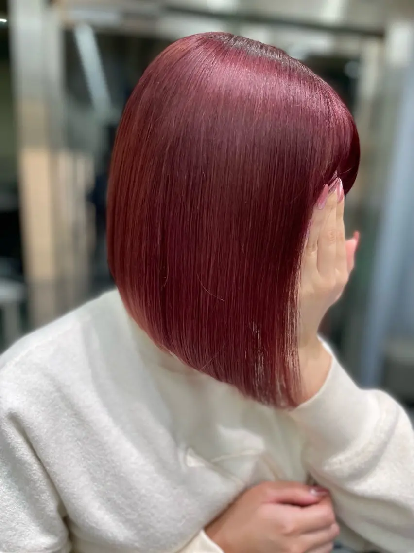 ショート ボブ ヘアカラー トリートメント 髪質改善&美髪カラー ボブ&ロングRINのヘアスタイル
