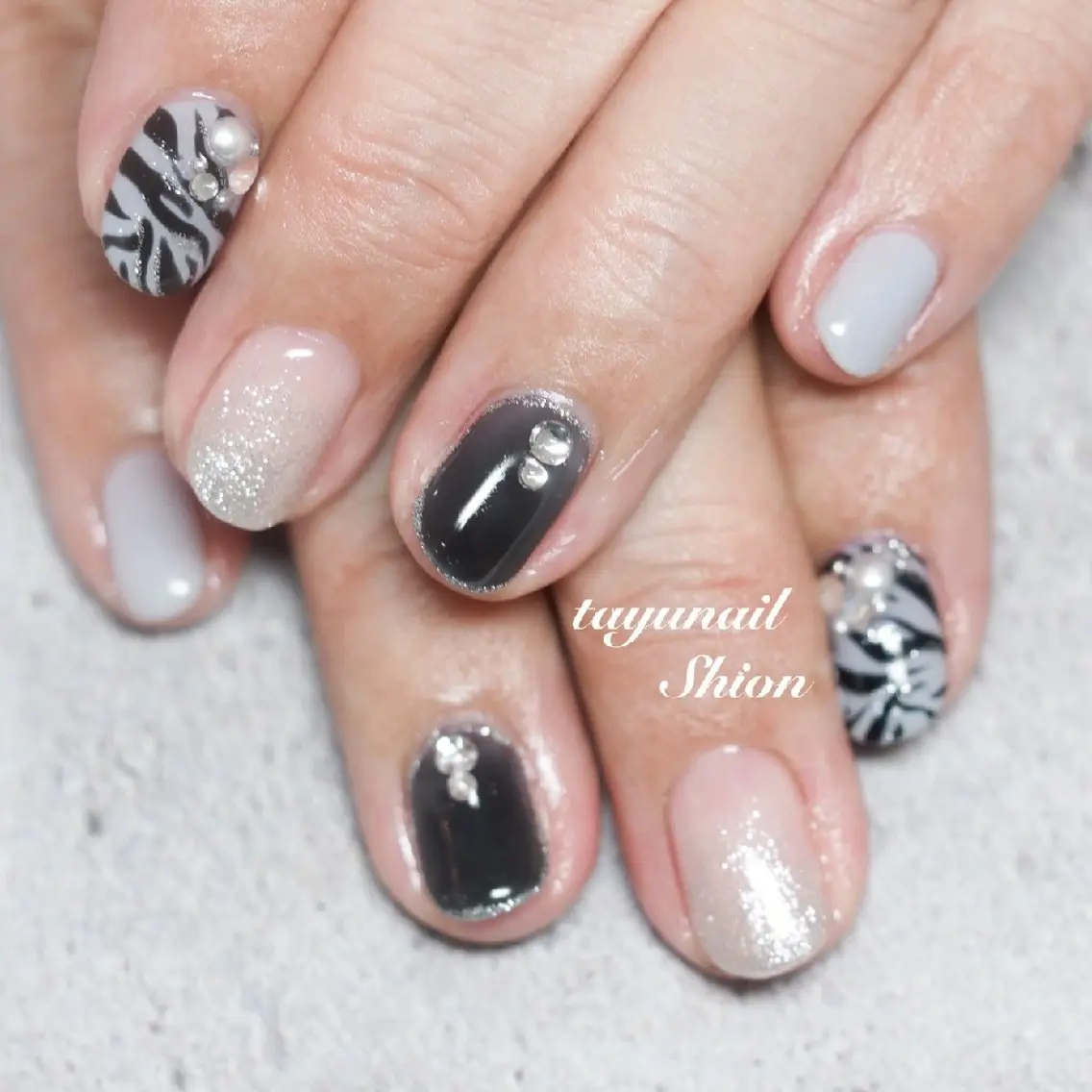 ネイル アニマル柄 ジェルネイル パラジェル ネイルサロン 【たゆnail】のネイルデザイン