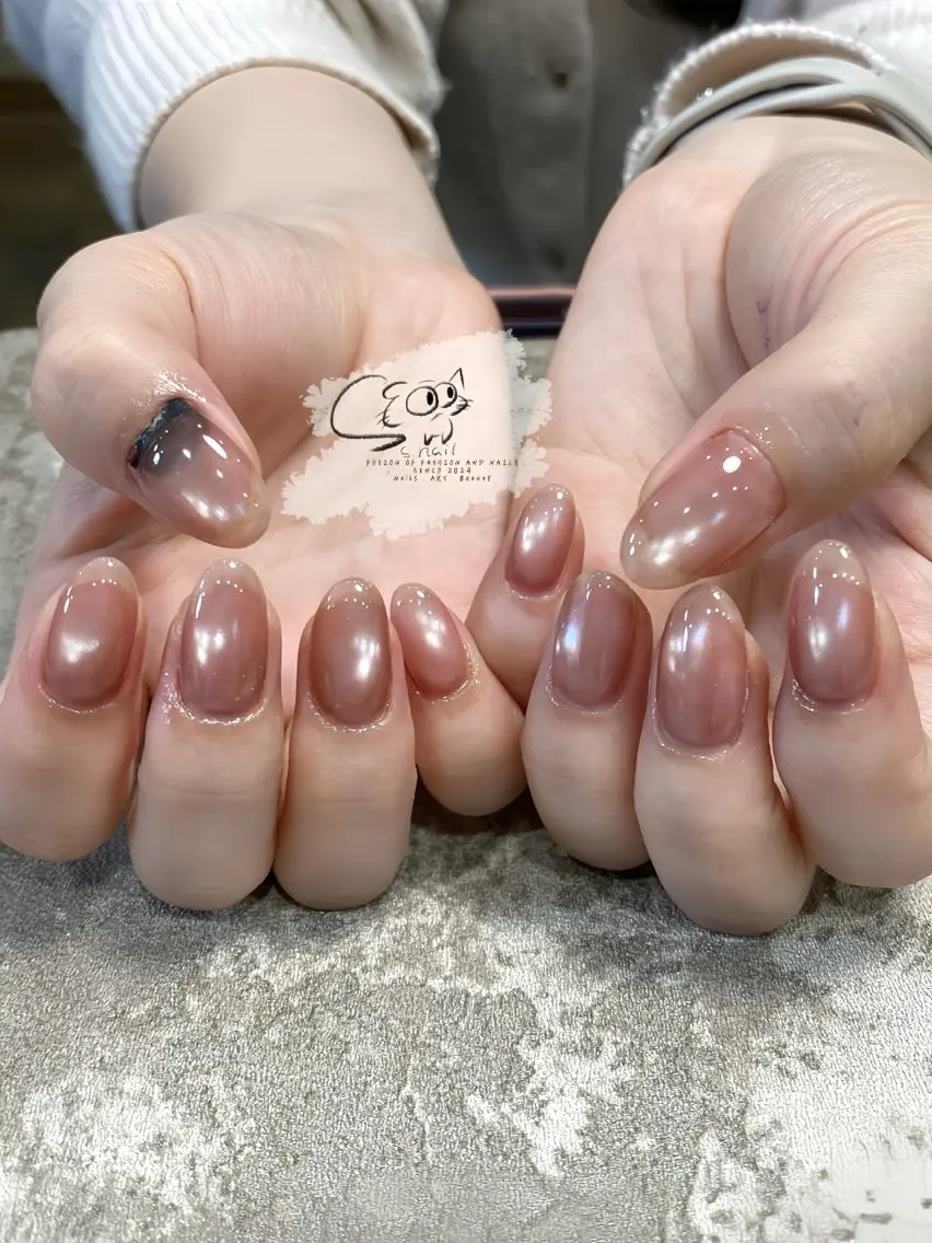 ネイル チークネイル フレンチネイル グラデーション マグネットネイル ワンカラーネイル S.nail _のネイルデザイン