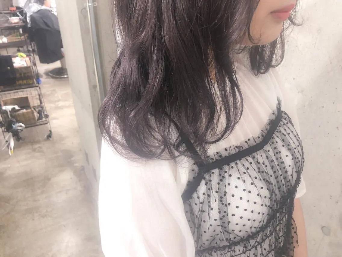 セミロング カラー ベージュカラー 北條 優輝のヘアスタイル