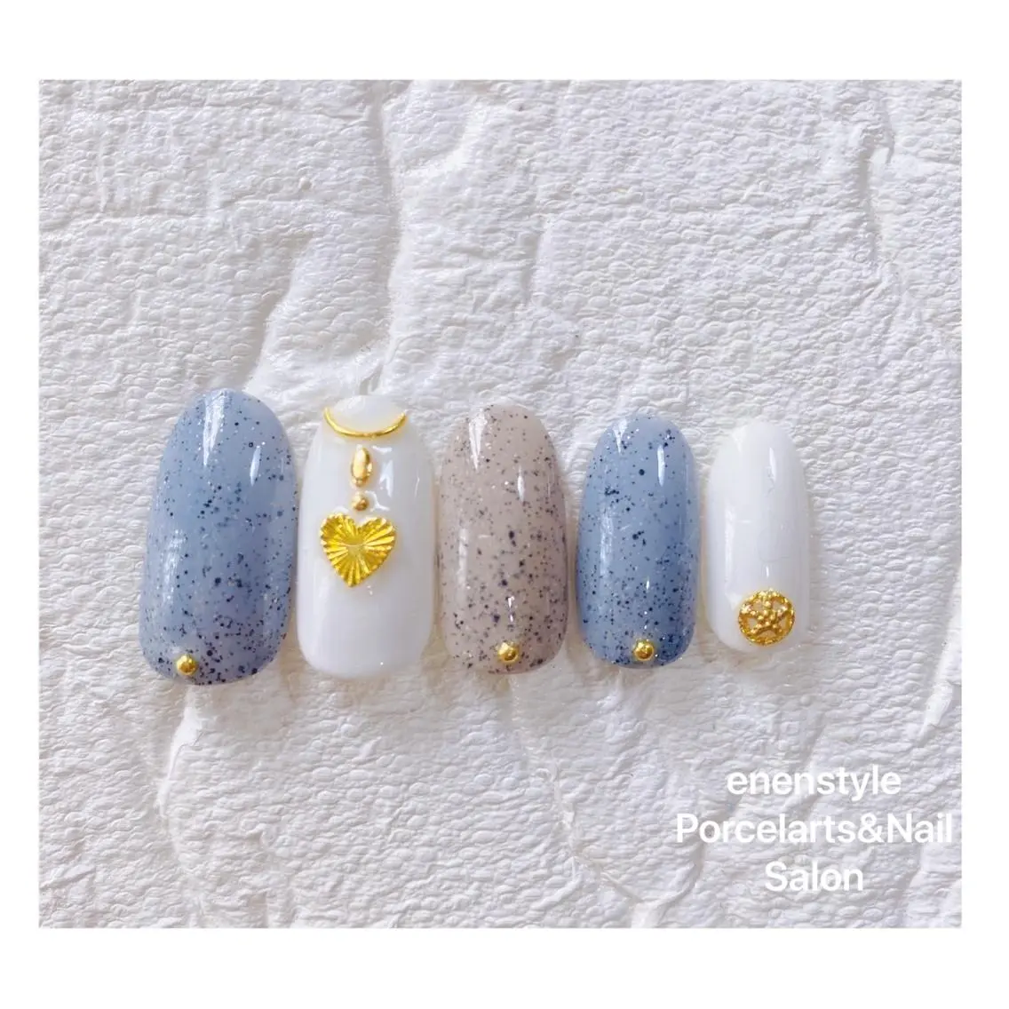 ミディアム ネイル ハンドネイル 🐾enen style 🐾のネイルデザイン