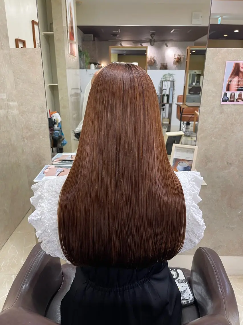 ロング 縮毛矯正 ヘアカラー 縮毛矯正 トリートメント 縮毛・酸性ストレート 特化のヘアスタイル