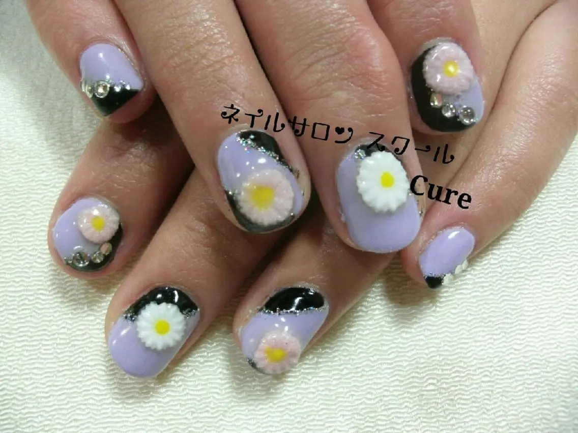 ショート ネイル 成人式 ネイルサロン Cureのネイルデザイン