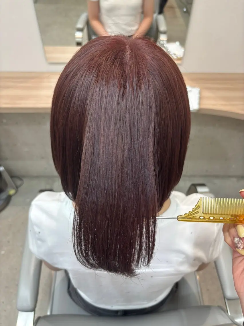 カラー ブラウンカラー ピンクカラー ヘアカラー HINA カラー/縮毛矯正のヘアスタイル