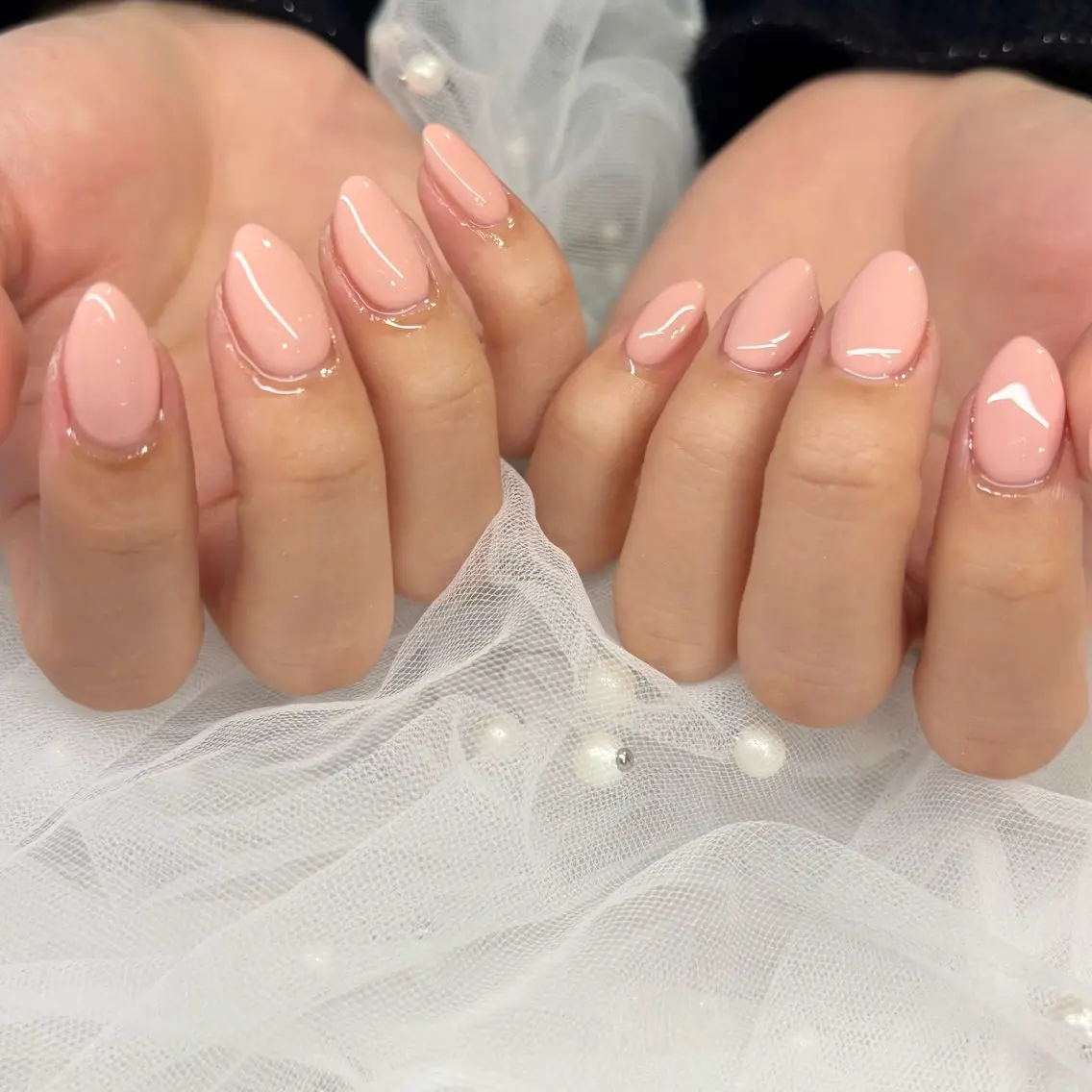 ネイル オフィスネイル ピンク ハンドネイル 荒巻 めいのネイルデザイン