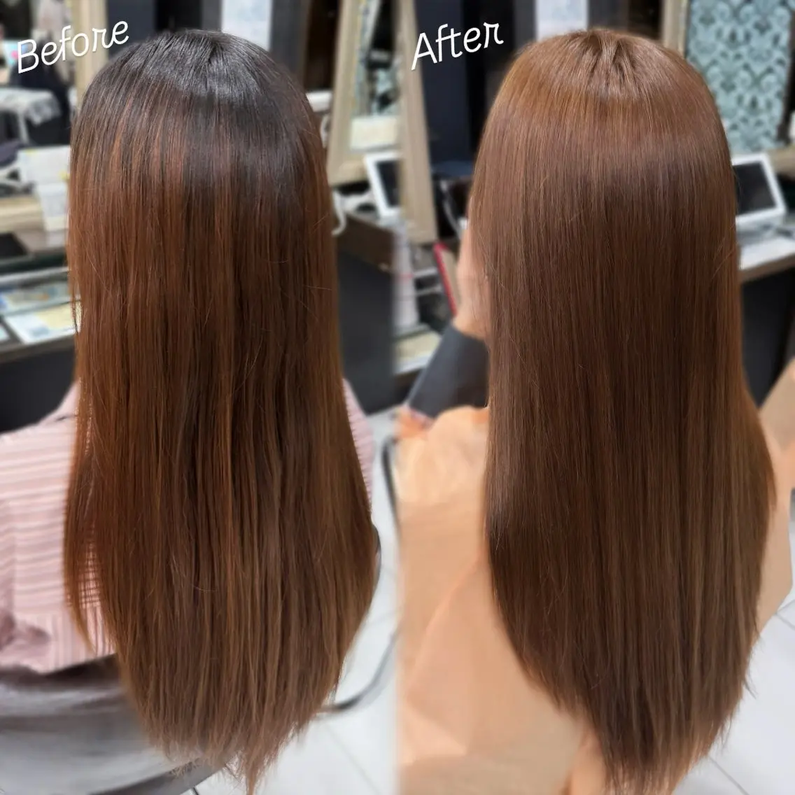 ロング カラー ブリーチ ブリーチなしカラー カット ヘアカラー カットモデル募集中 💜manaka💜のヘアスタイル