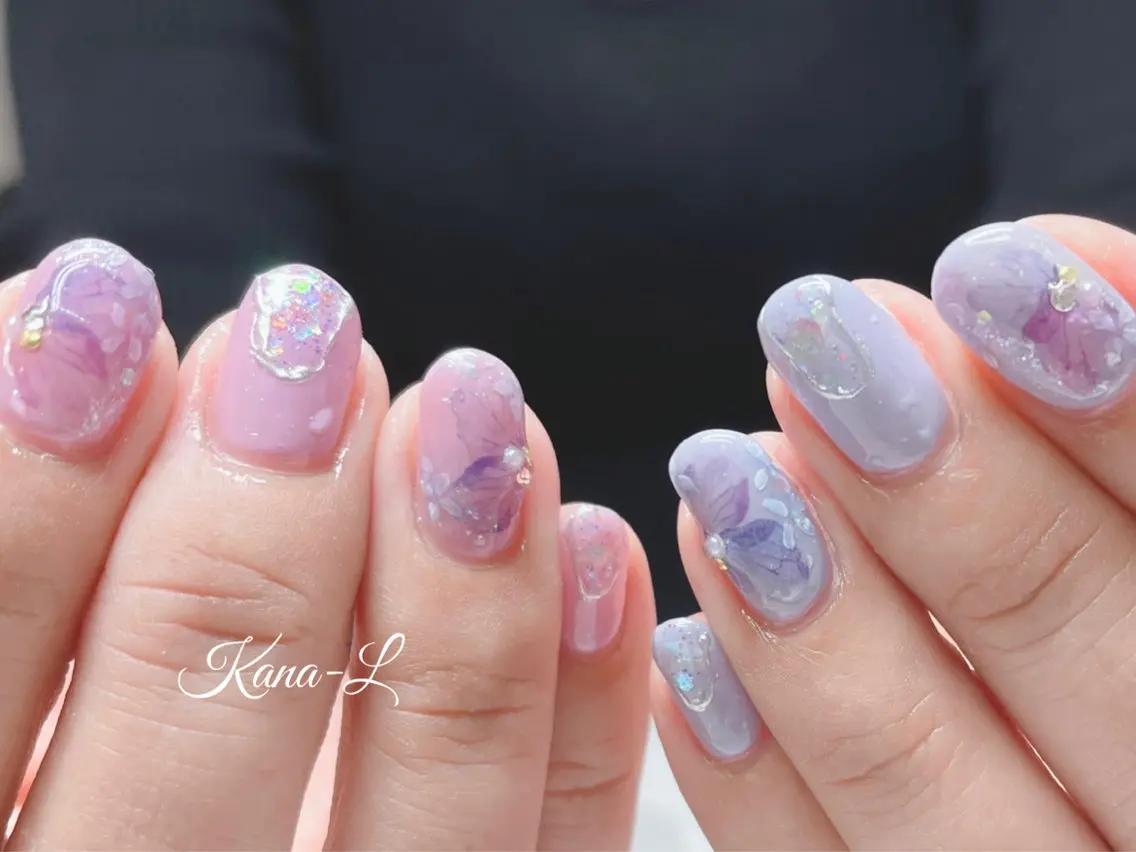 ネイル ジェルネイル 韓国ネイル パラジェル ワンホンネイル 芦辺 香奈のネイルデザイン