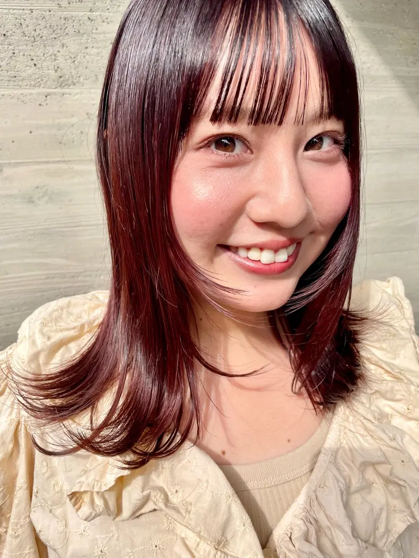 ミディアム カラー 🌼似合わせカット 🌼おぎの みき🌼のヘアスタイル