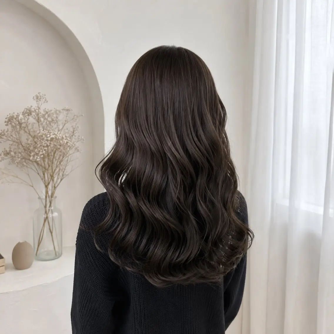 ロング カラー カット ヘアカラー トリートメント ヘッドスパ ヘアセット 💠透明感グレージュ /ハッシュ/レイヤーのヘアスタイル