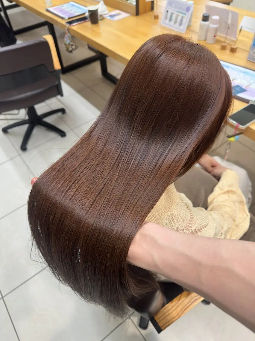 ロング カラー 透明感カラー ロング ヘアカラー トリートメント 💎ツヤ髪透明感💎 🌟佐藤壮也🌟のヘアスタイル