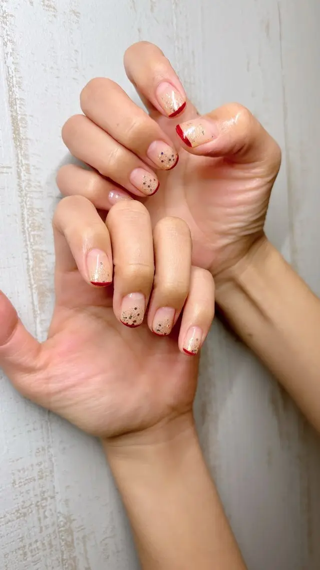 ネイル フレンチネイル ラメ(グリッター) Nailsalon Seaiのネイルデザイン