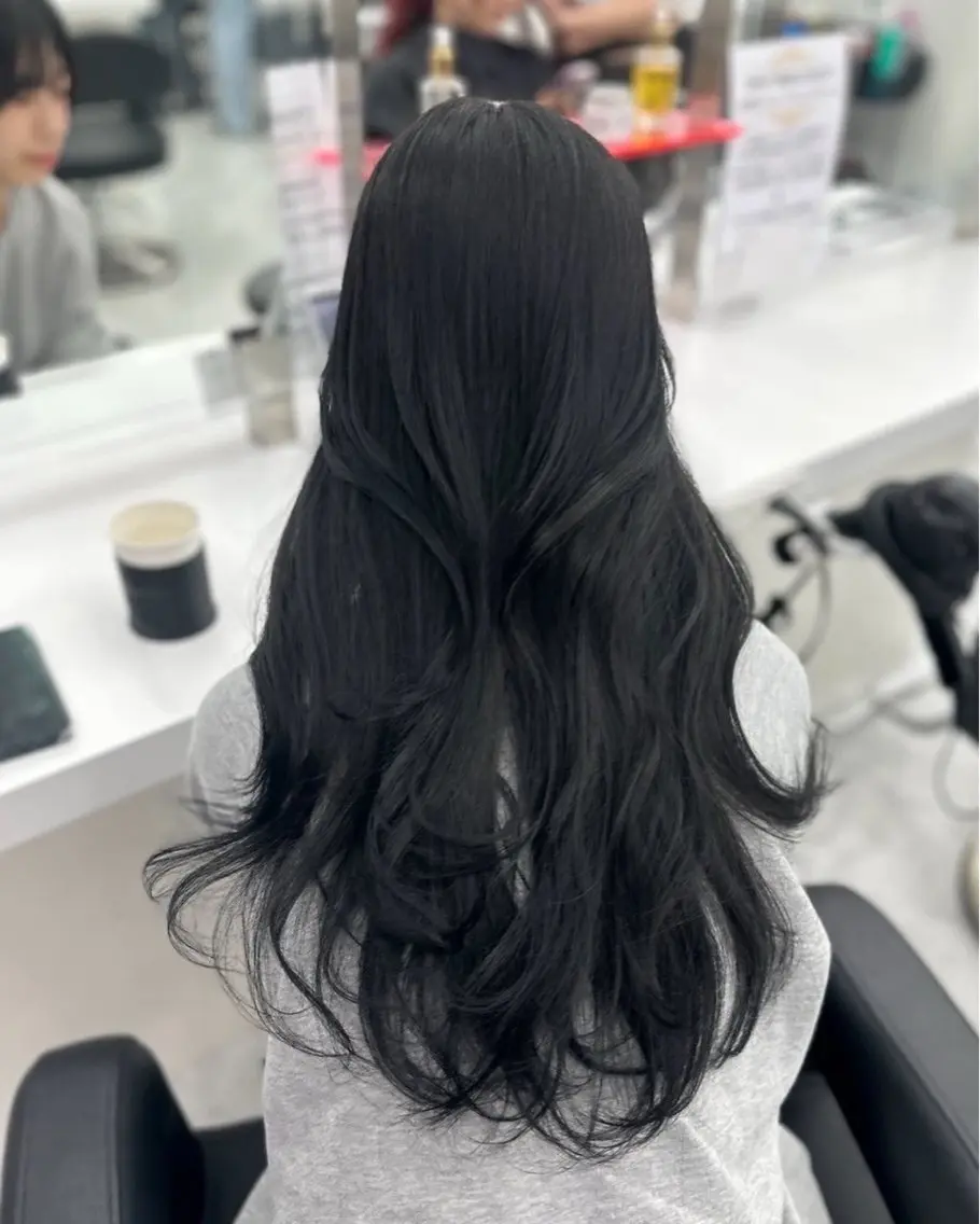 【🖤韓国アイドル風カラー🖤】ワンカラー+オリジナルトリートメント🫧の写真