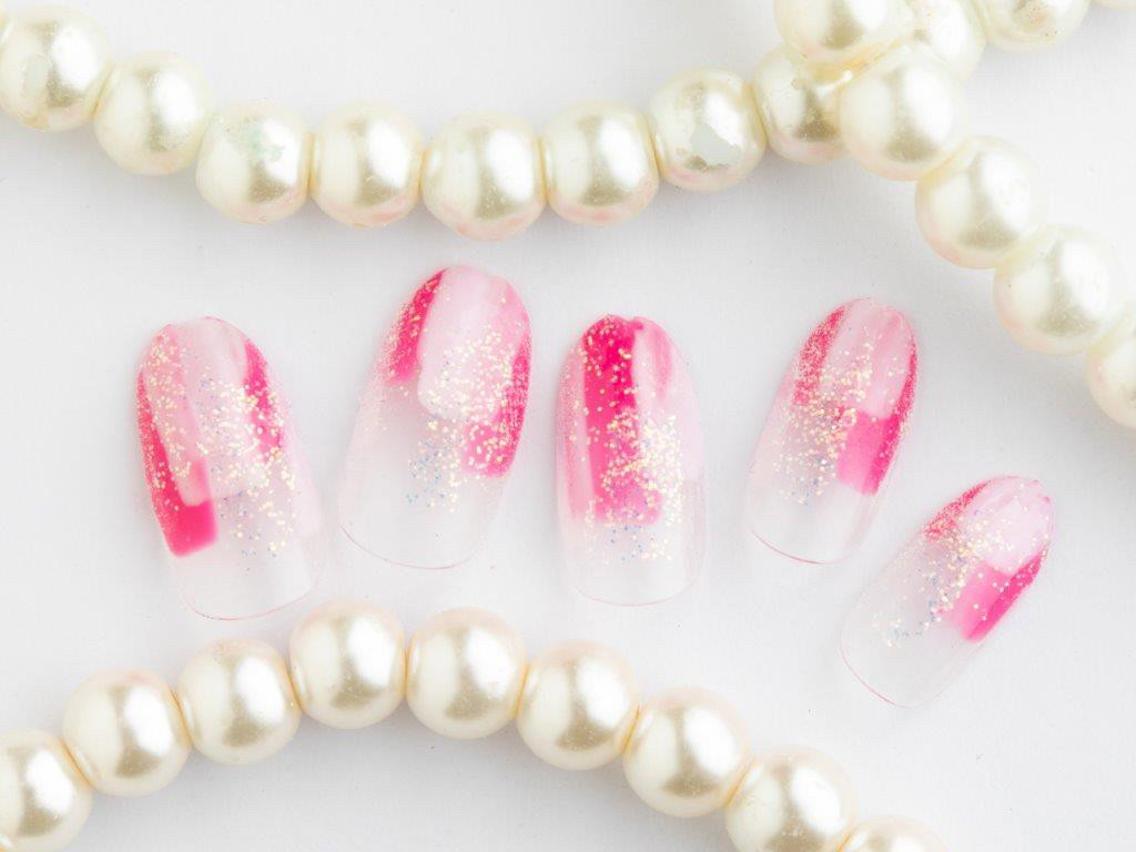 ネイル 桜ネイル クリアネイル フットネイル ジェルネイル キラキラネイル 💗🪽Tiary Nail🪽💗のネイルデザイン