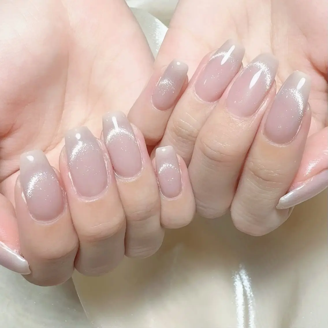 メンズ ネイル メンズ韓国風 アートネイル オーロラネイル ガーリー キラキラネイル ハンドネイル Nail salon 木にいるのネイルデザイン