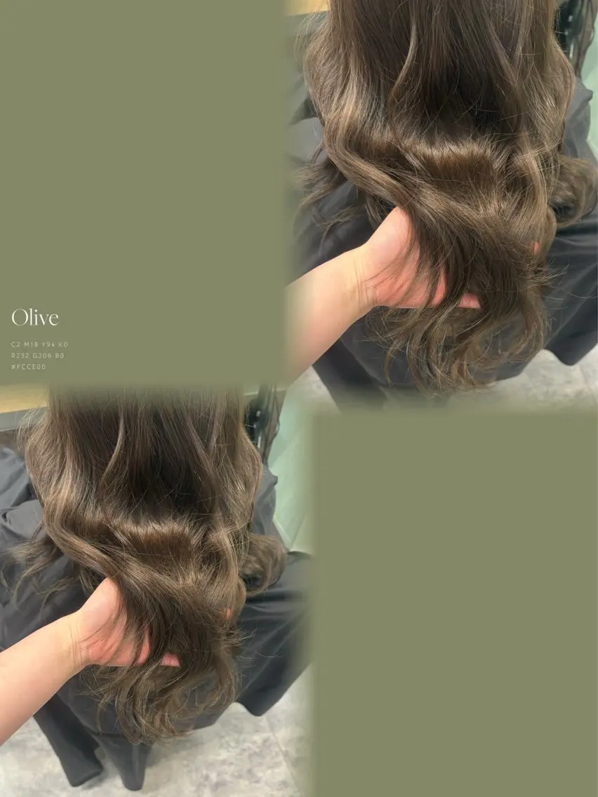 ミディアム カラー カット ヘアカラー トリートメント チャコ|暖色 |ボブ•レイヤーのヘアスタイル