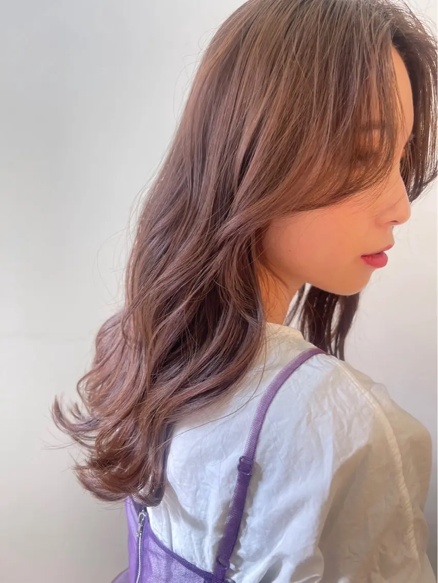 ロング カラー ヘアカラー トリートメント 梨子🐣艶カラー🌈 ダメージレス💖のヘアスタイル