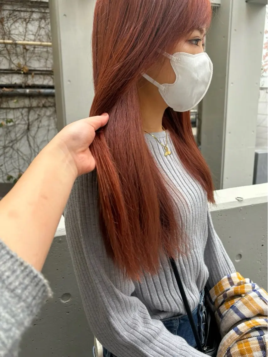 ロング カラー mei|顔まわり ×透明感カラーのヘアスタイル
