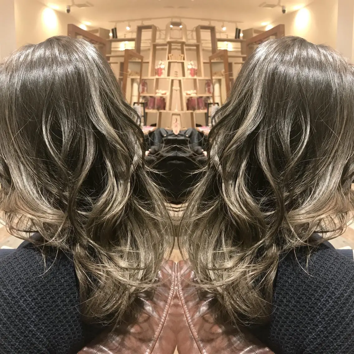ロング カラー シールエクステ⭐️ オオミタクヤのヘアスタイル
