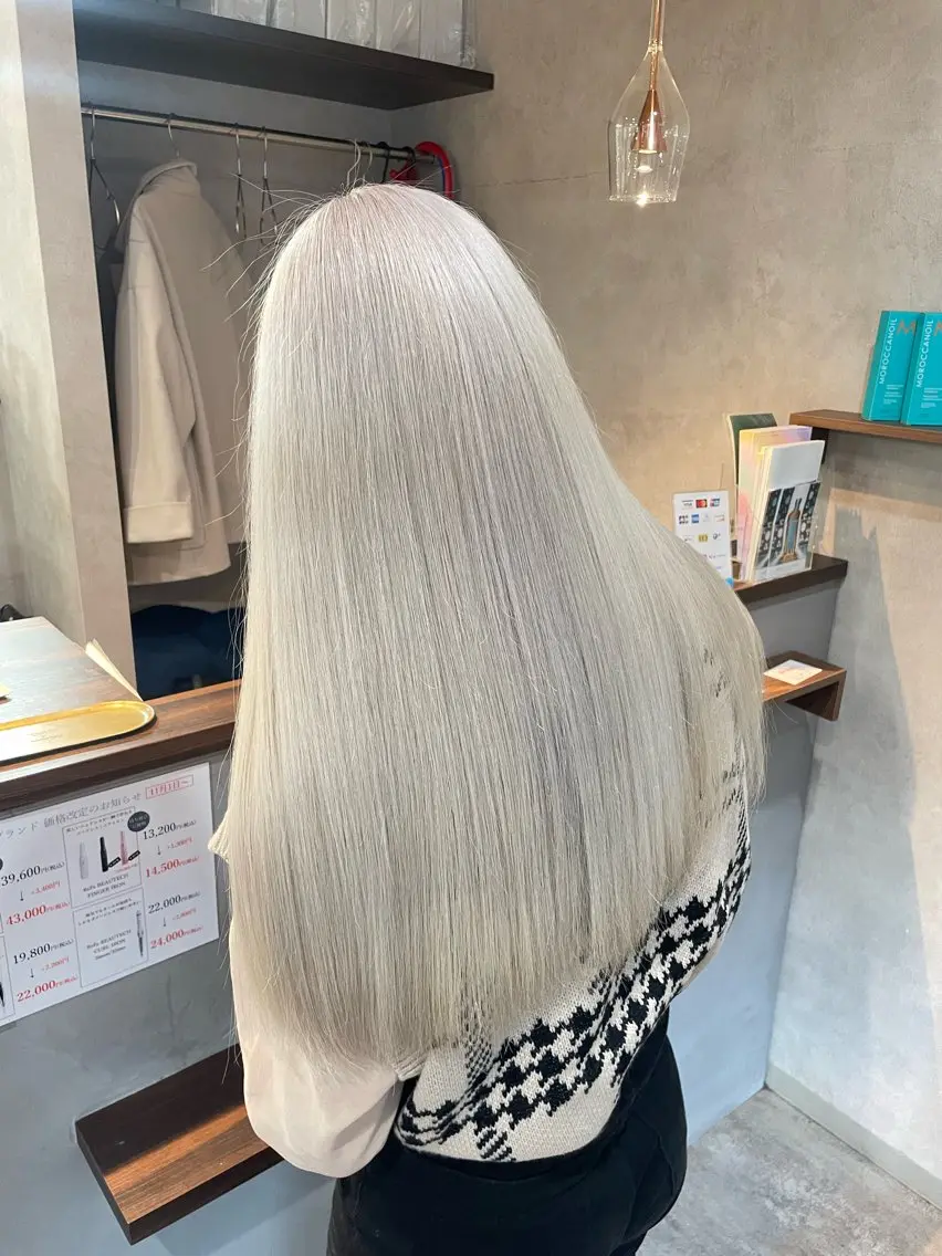 【1.5回ブリーチ!】🔥ハイブリーチダブルカラー➕補修オイルTR🔥の写真