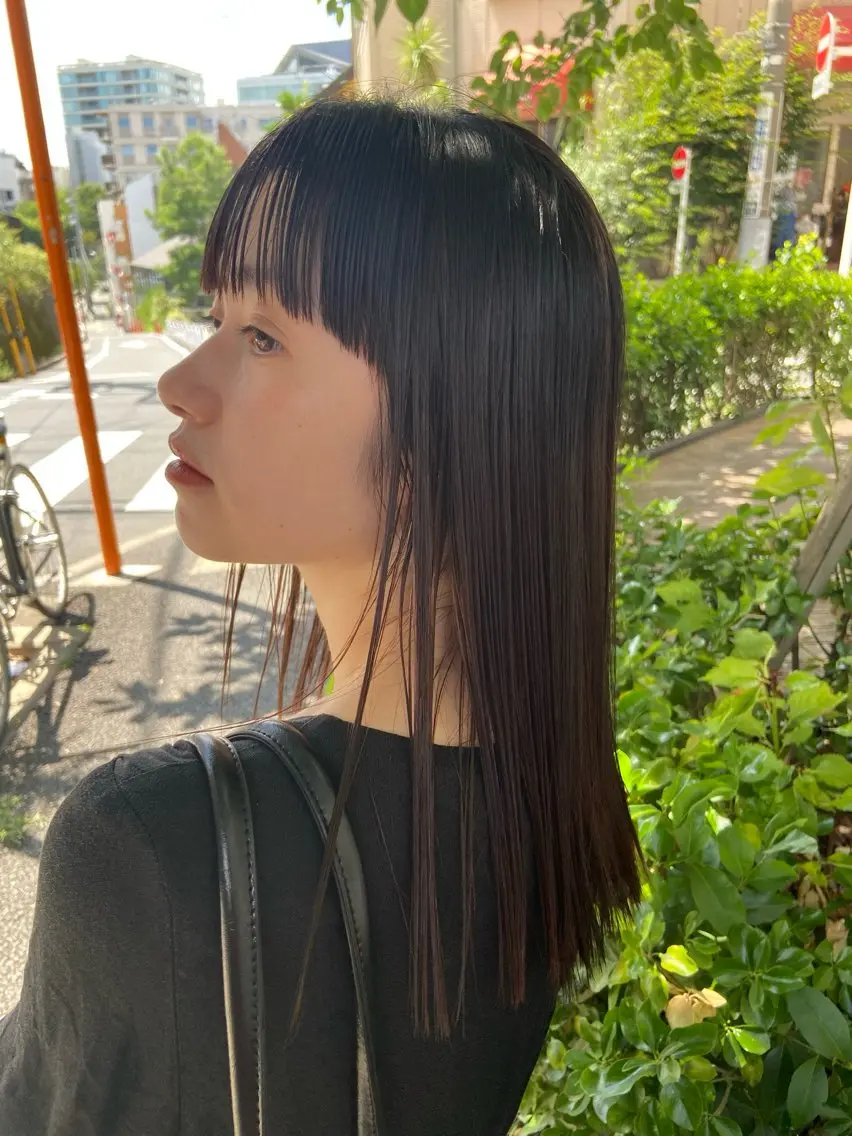 ロング 髪質改善 縮毛矯正 カット トリートメント 代官山 ボブヘアーのヘアスタイル