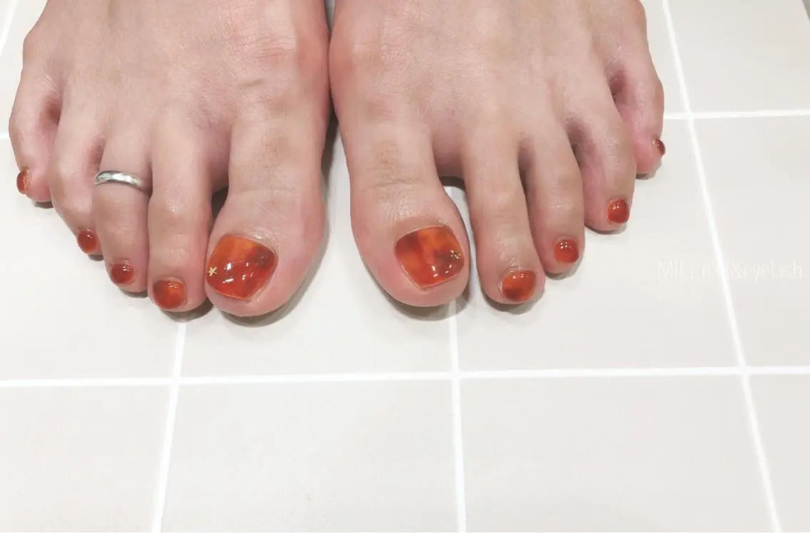ネイル べっ甲ネイル nail salon monailのネイルデザイン