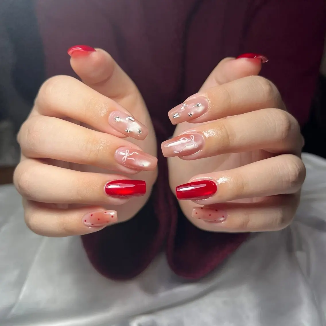 ネイル チークネイル フットネイル フレンチネイル グラデーション 韓国ネイル YUKI NAILのネイルデザイン