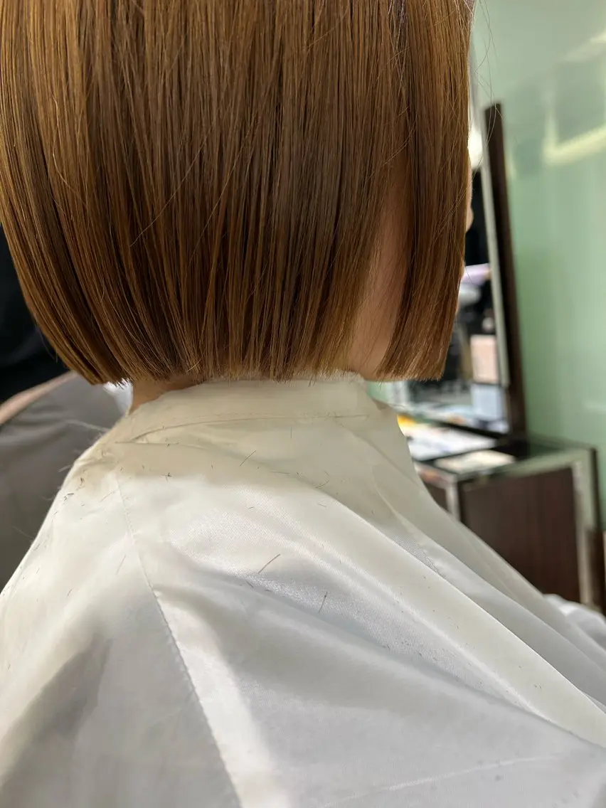 ショート 切りっぱなしボブ ボブ 💈銀座メンズ💈 メンズパーマrenのヘアスタイル