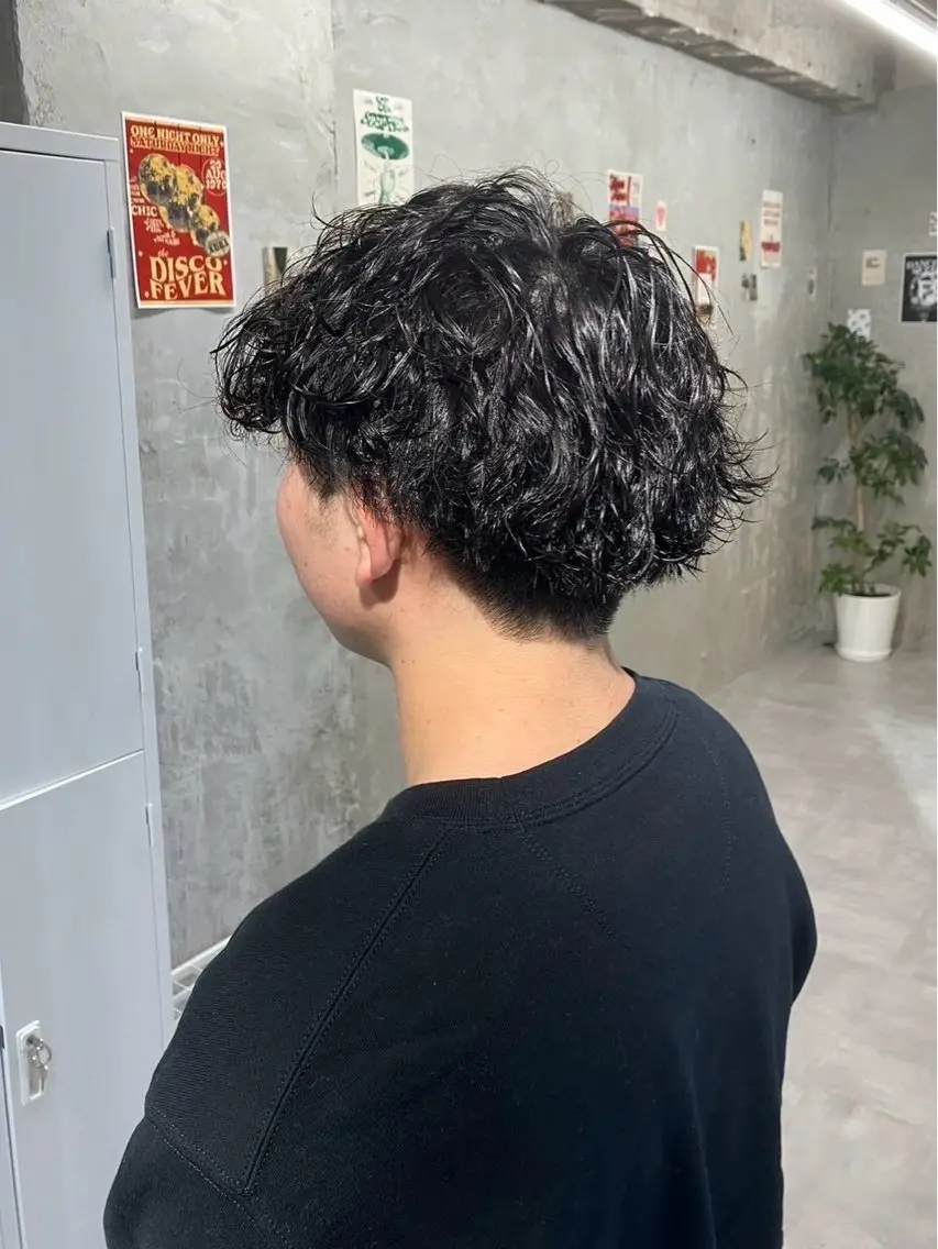 ショート パーマ メンズ カット パーマ トリートメント door white hideのヘアスタイル