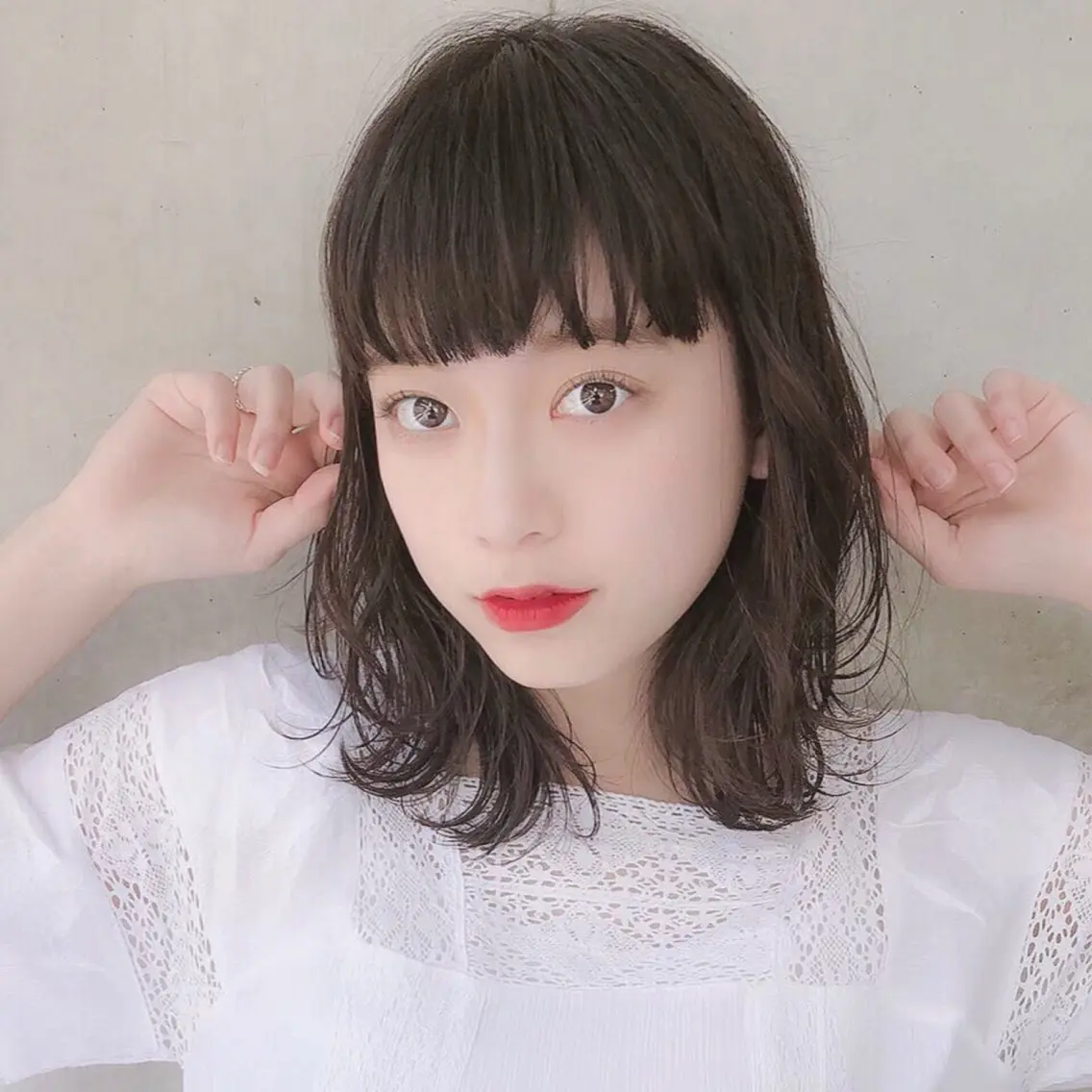 セミロング カット トリートメント ヘッドスパ ヘアセット 🤍淡色ピンク&ラベ ンダーYUKI🤍のヘアスタイル