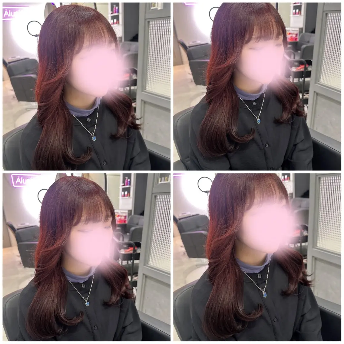 ロング カラー ブリーチ レッドカラー カット ヘアカラー トリートメント 髪質改善×矯正🫧 韓国ヘアasamiのヘアスタイル