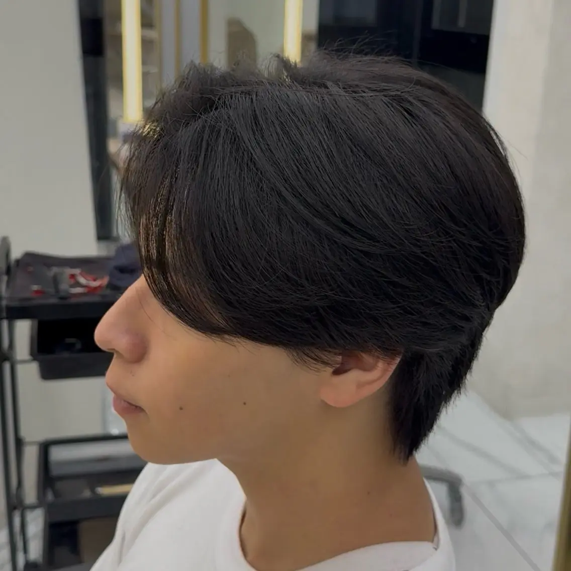 メンズカット+縮毛矯正の写真
