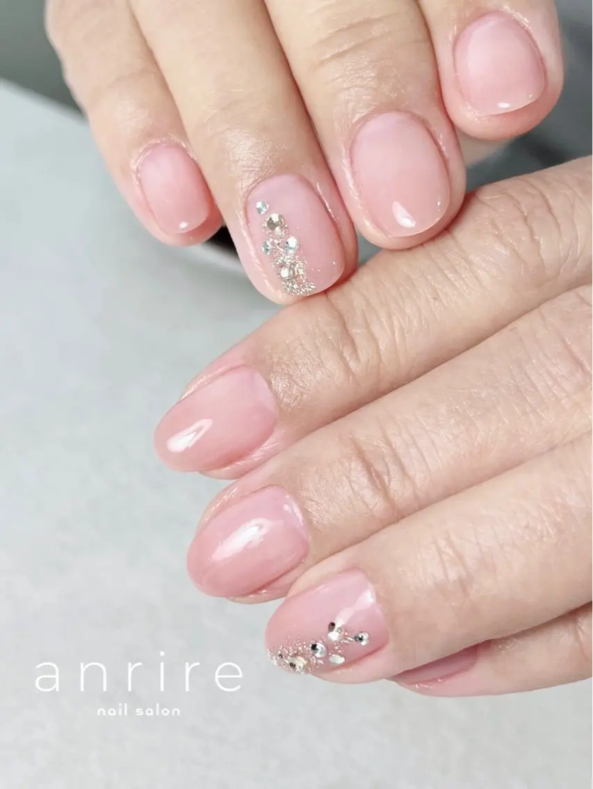 ネイル アートネイル グラデーション キラキラネイル 春ネイル nailsalon anrireのネイルデザイン