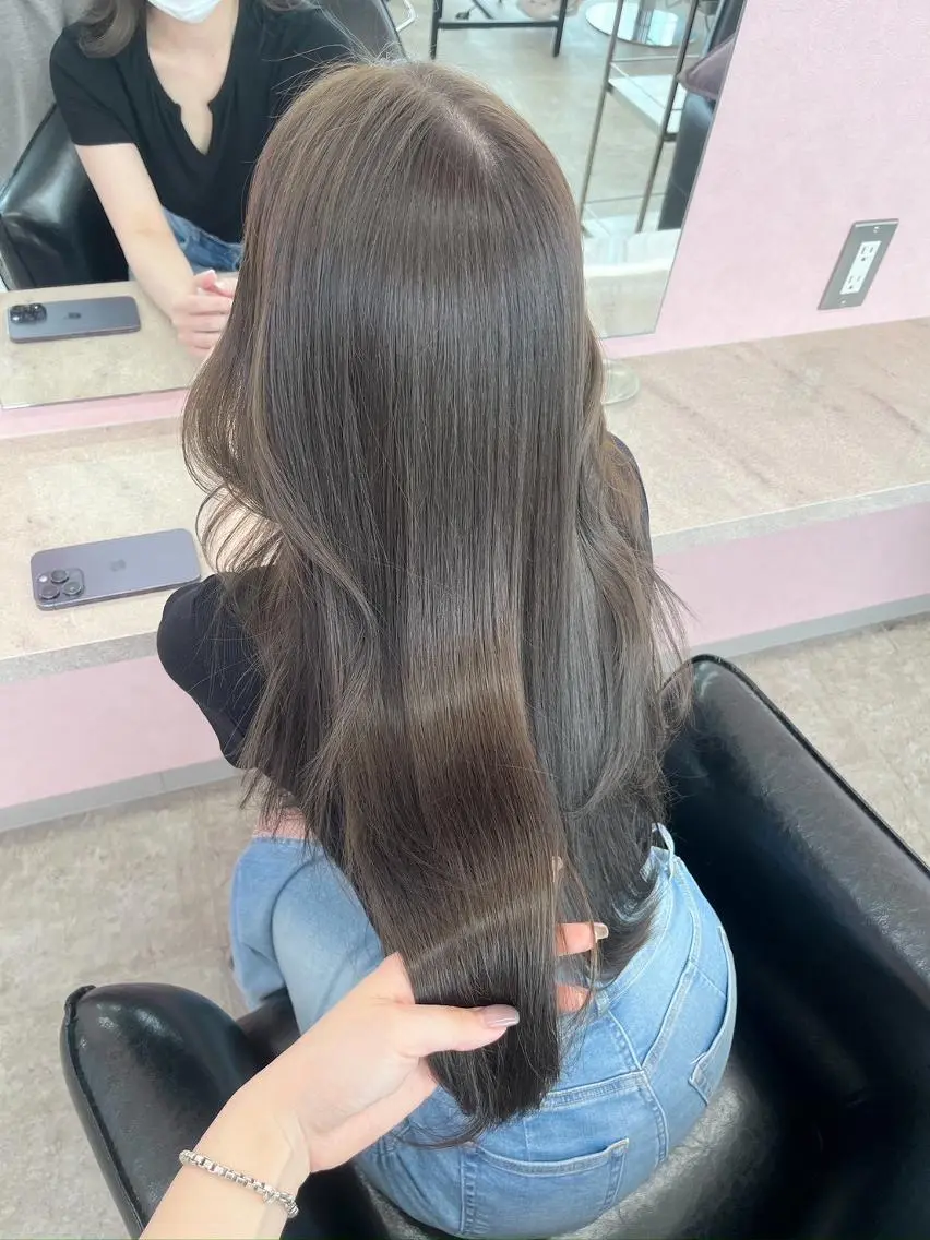 エドルカラーでつくるブリーチなしワンカラー🌛+3stepトリートメント💓¥4500 透明感がでやすい+赤みがとれる!の写真