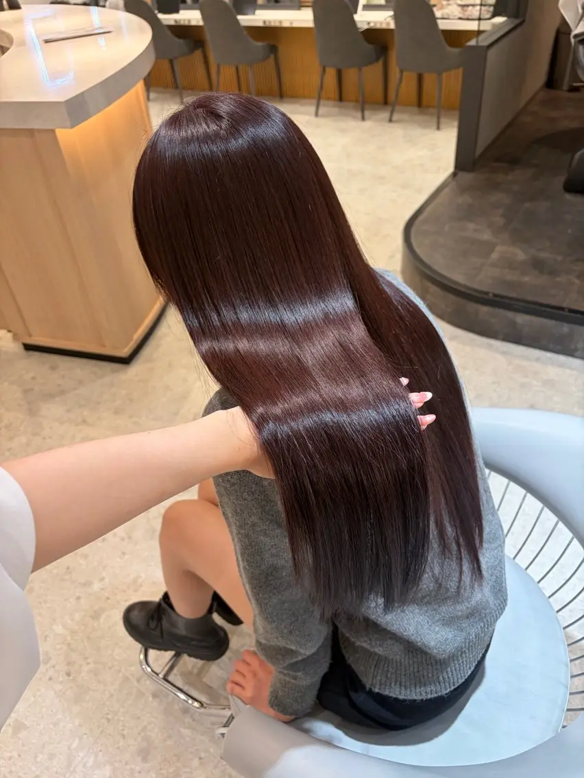 ロング カラー ヘアカラー トリートメント ヘアセット/レイヤー 秋カラー/はるかのヘアスタイル