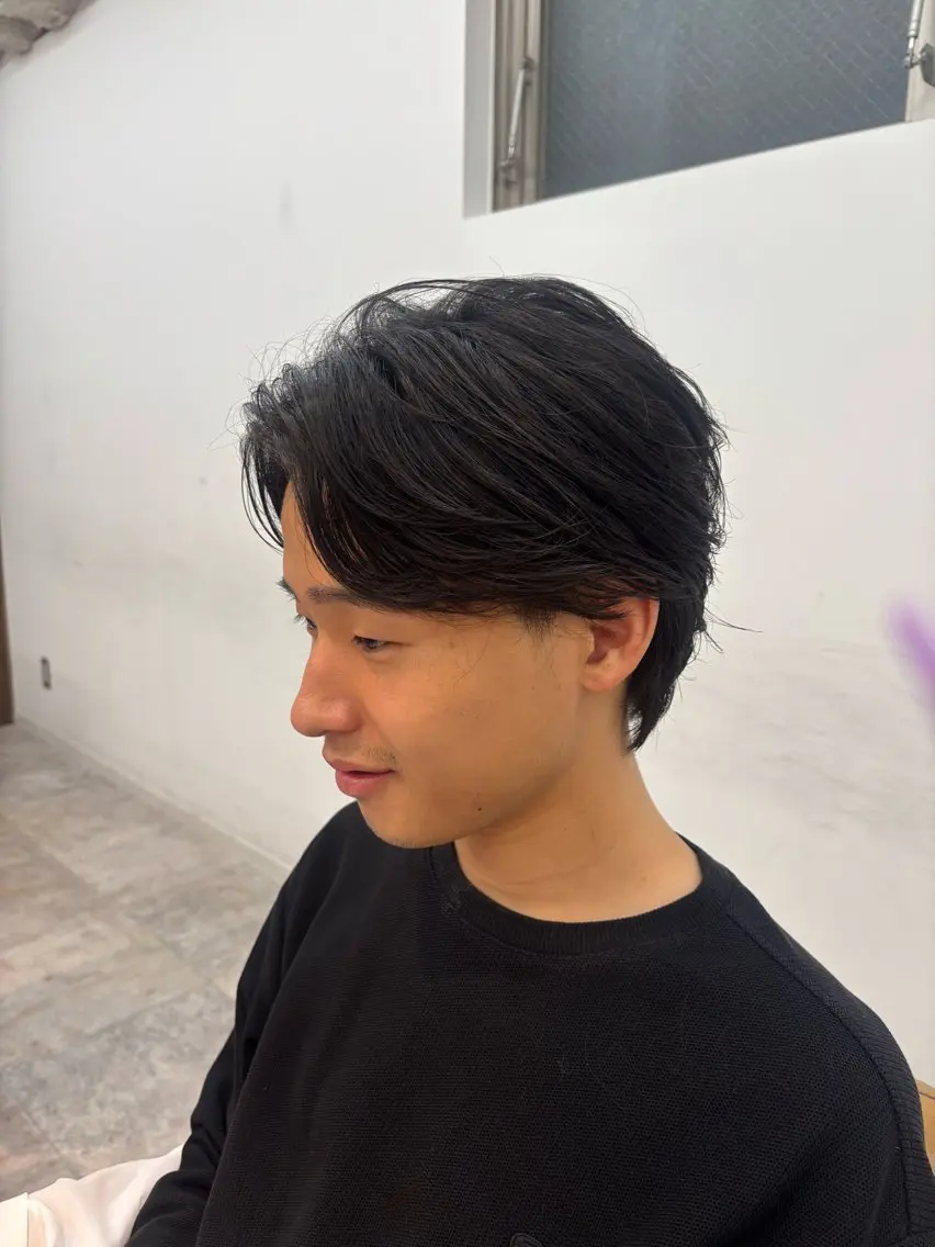 メンズ センターパート メンズカットモデル 募集/立川/ユウリのヘアスタイル