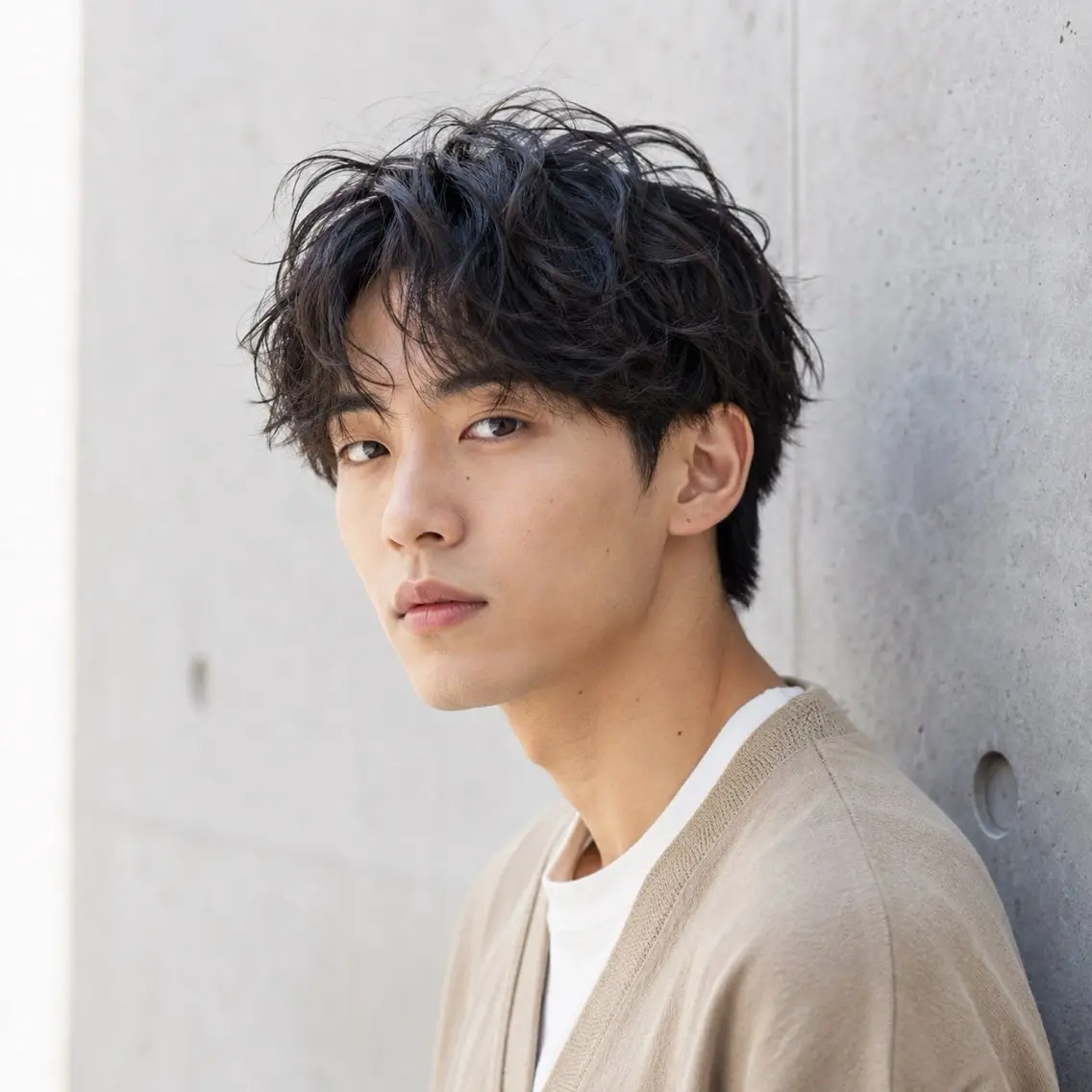 パーマ メンズ カット パーマ 深町 航波のヘアスタイル