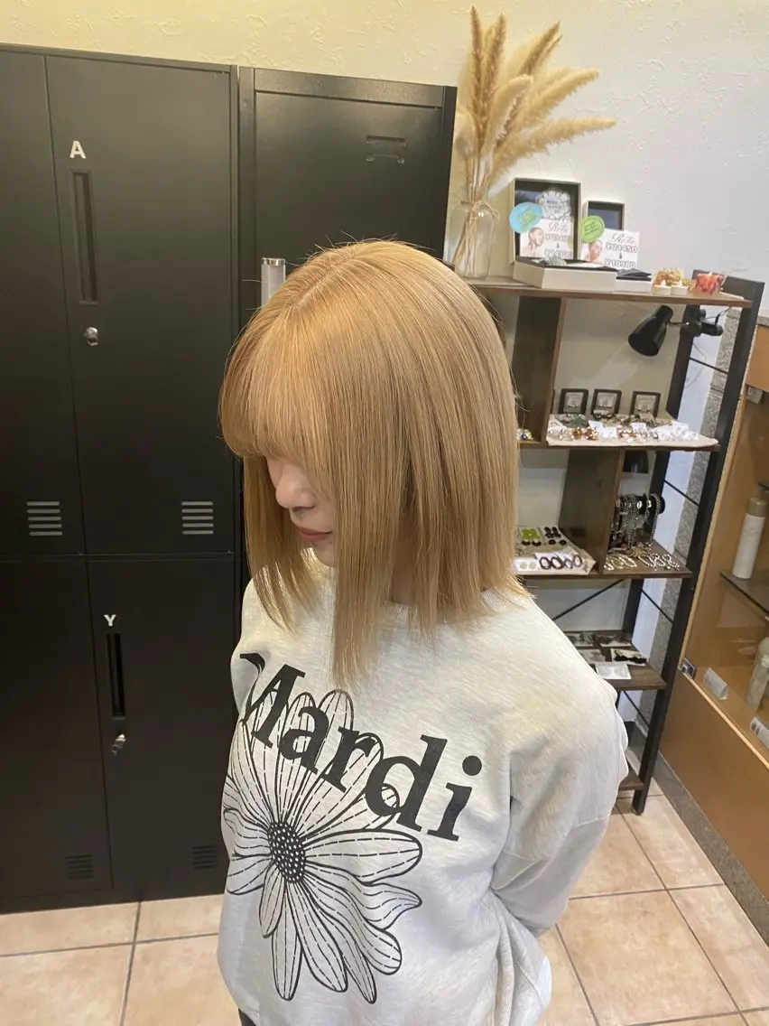 ミディアム カラー トリートメント 西田辺/ タカスナオヤのヘアスタイル