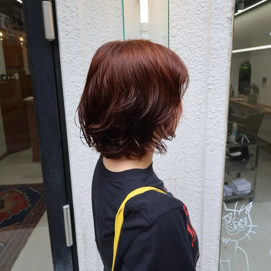 ショート カラー オレンジ ヘアカラー momo / カラー、カットモデルのヘアスタイル