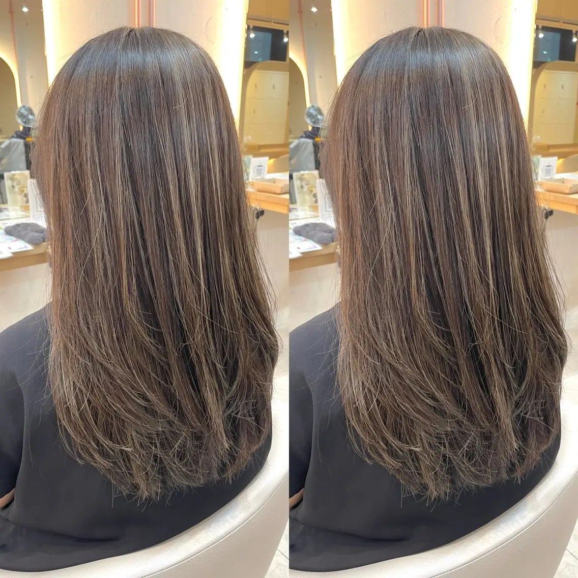 ロング カラー カット ヘアカラー トリートメント ヘアセット ブリーチ無しダブル カラー🦕まどかのヘアスタイル