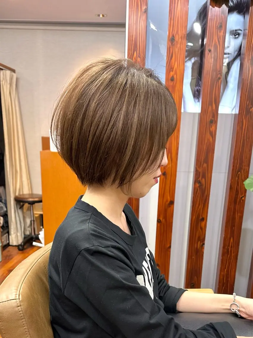 ショート カラー 丸みショート ショートヘア カット ✨美髪矯正&ショート の小林✨のヘアスタイル