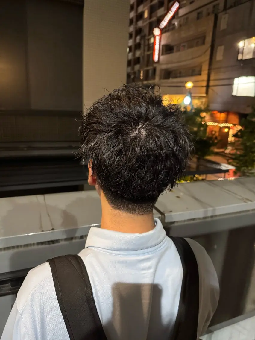 メンズ カット パーマ 河野 悠のヘアスタイル