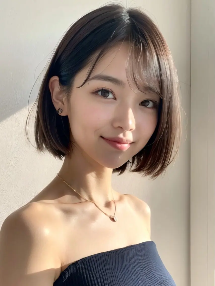 ミディアム ボブ 表参道/さあ や/大人ナチュラルのヘアスタイル