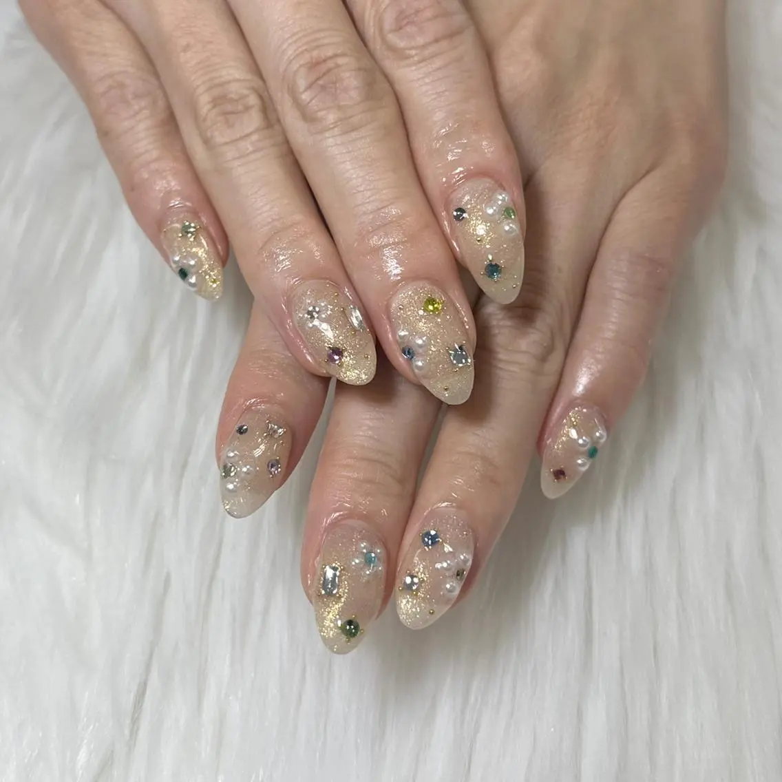 ネイル ハンドネイル Azusa🩵 ネイル💅🏻南森町のネイルデザイン