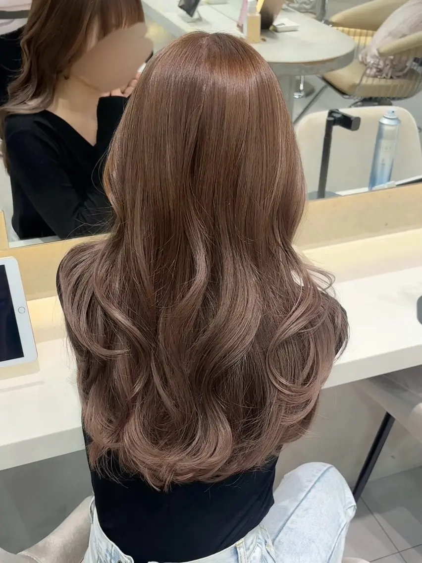 セミロング カラー ベージュカラー ブリーチ 透明感カラー ダブルカラー カット ヘアカラー トリートメント 🎀𝑆𝐴𝑅𝐴 /レイヤーカット🎀のヘアスタイル