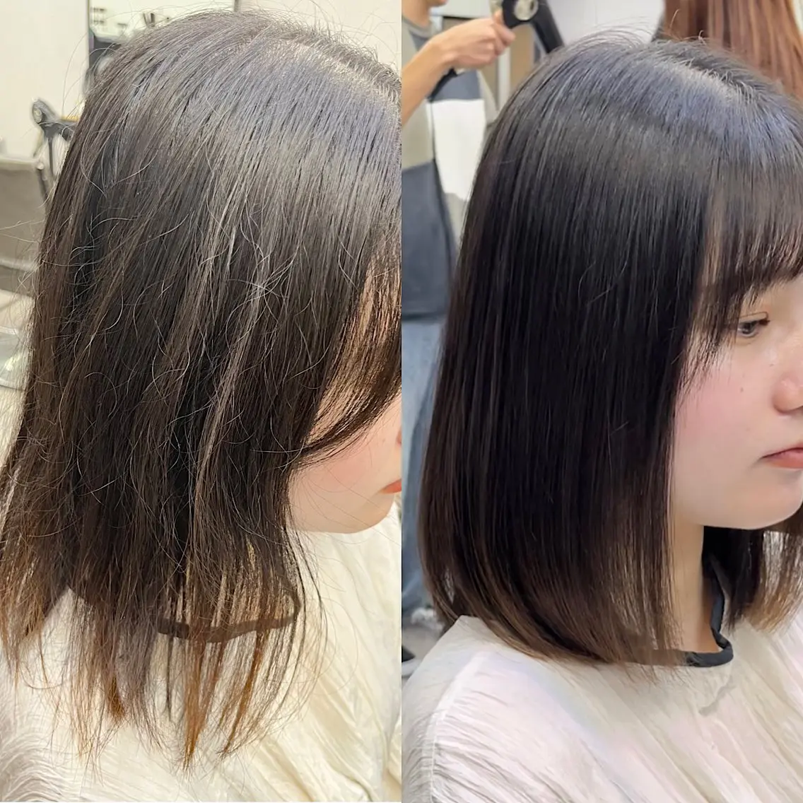 ミディアム 縮毛矯正 トリートメント 船津　天 /縮毛矯正/髪質改善のヘアスタイル