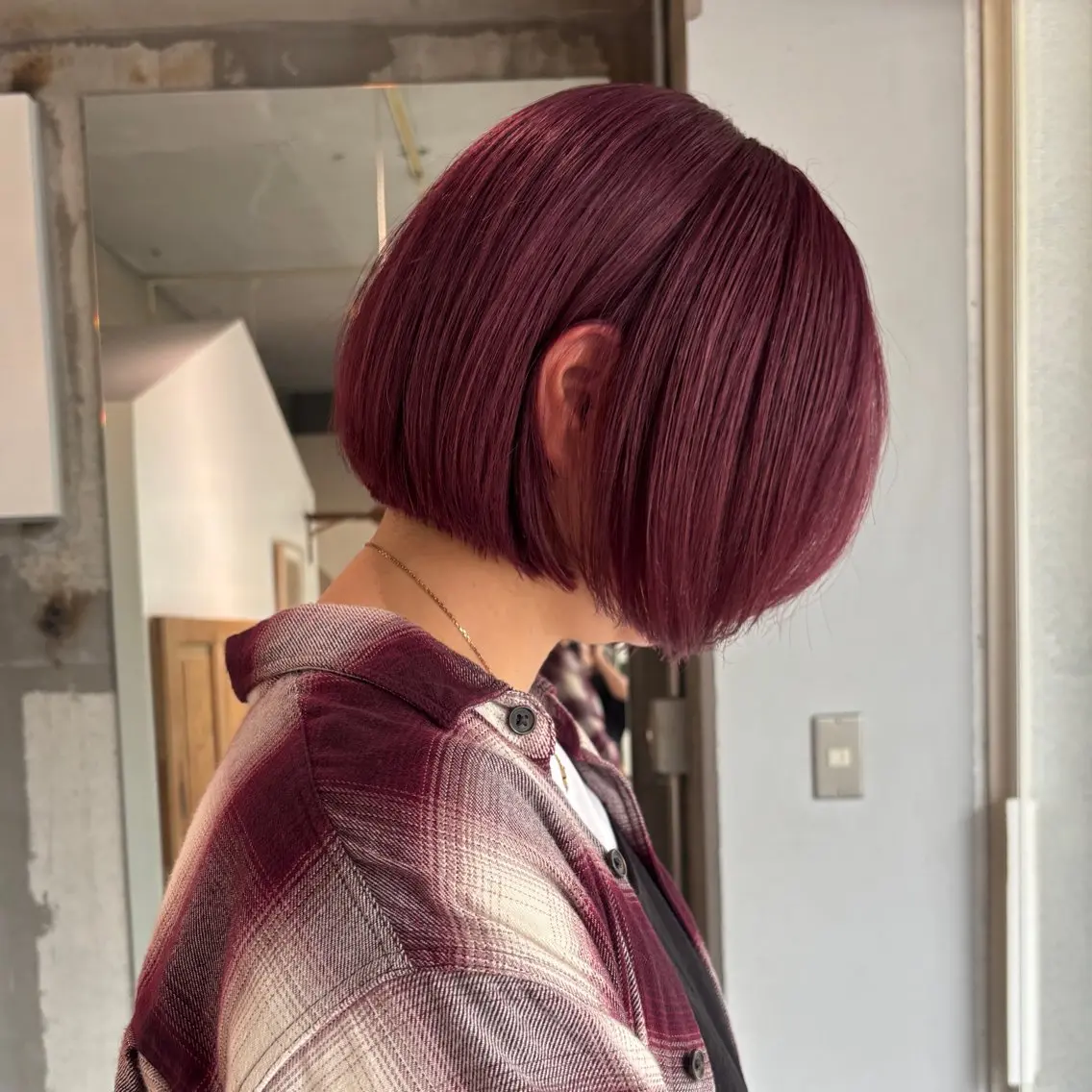 ショート カラー ラベンダーカラー ピンクカラー ピンクラベンダー mirai/パーマ ブリーチ/デザインのヘアスタイル