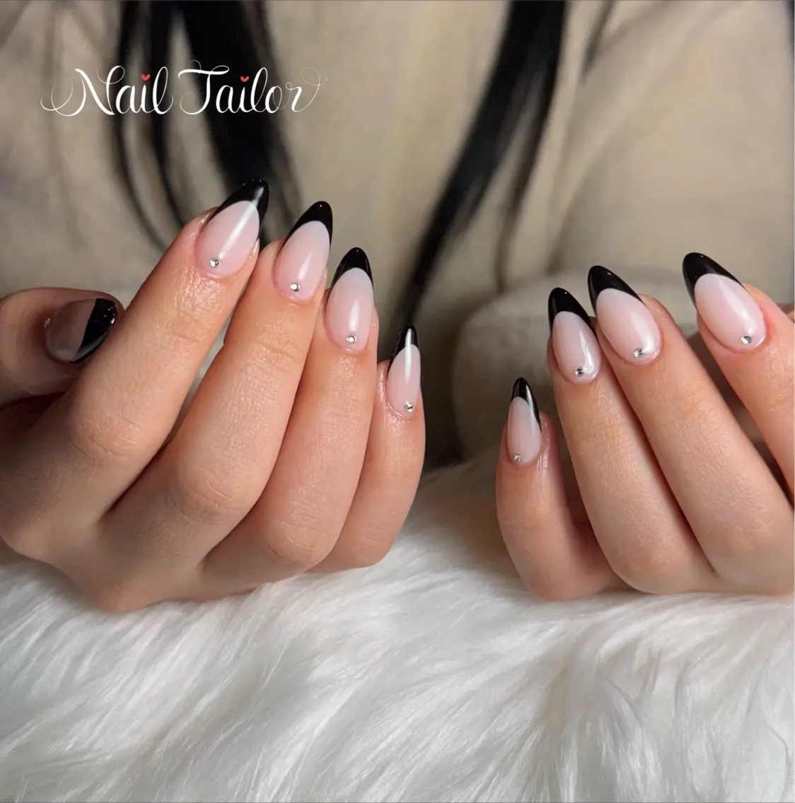 ネイル 成人式 長さ出し フレンチネイル スカルプネイル ストーンネイル ハンドネイル NailTailor ネイルテイラーのネイルデザイン