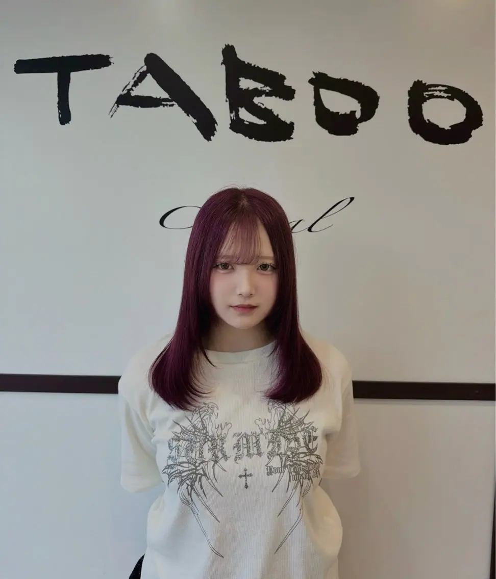 ミディアム ヘアカラー トリートメント 美優🐩/透明感/ ハイトーン/栄のヘアスタイル